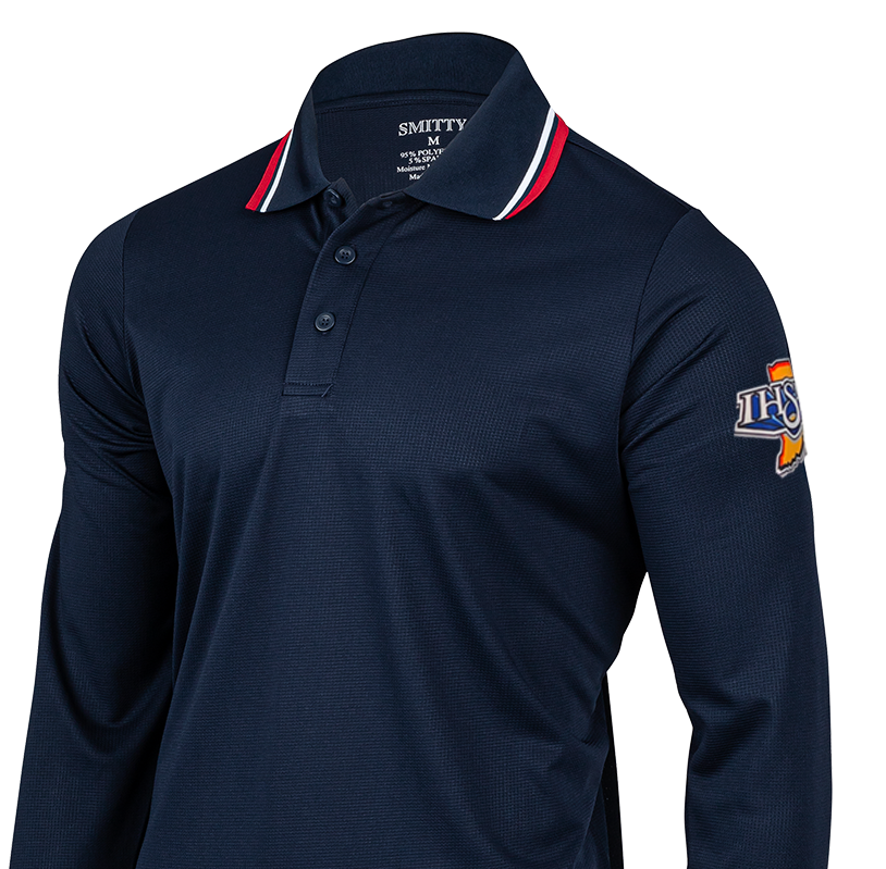 USA301IN-NY "IHSAA" Long Sleeve Navy Umpire Shirt