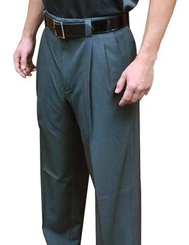 BBS394- Smitty "NEW EXPANDER WAISTBAND - 4-Way Stretch" Pleated Base Pants- Dark Grey